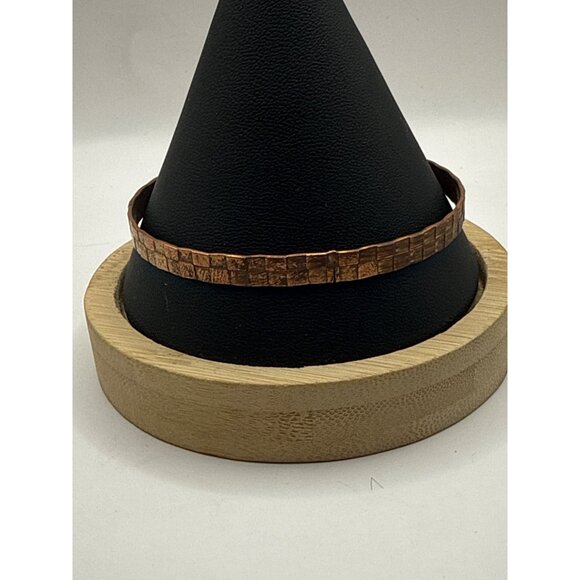 Hammered Copper Square Pattern Bracelet - Picture 5 of 5